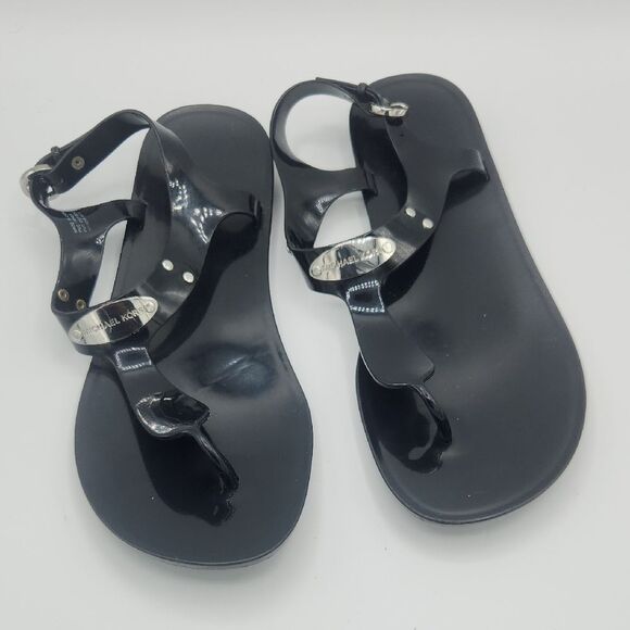 Michael Kors Black PVC Glossy Jellies - Picture 1 of 7